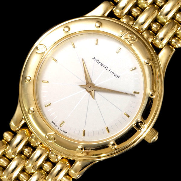 Audemars Piguet Classical 18K Yellow Gold Integrated Bracelet Quartz Watch Ref. 56141BA