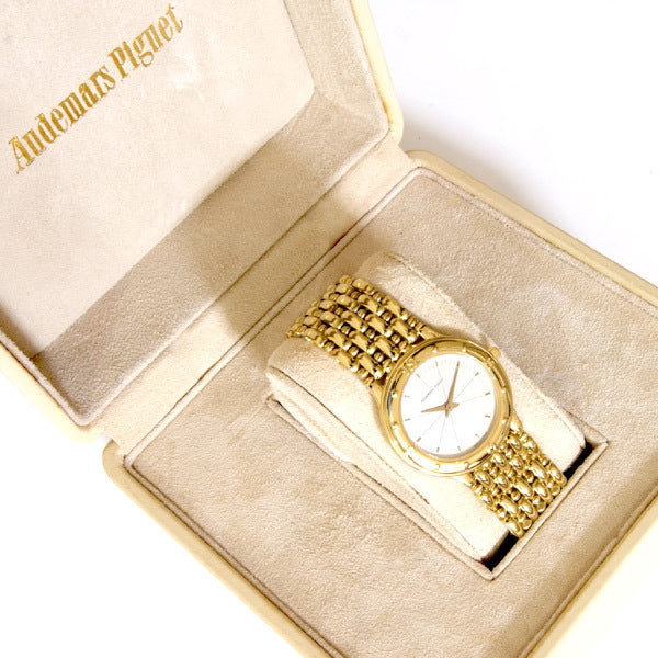 Audemars Piguet Classical 18K Yellow Gold Integrated Bracelet Quartz Watch Ref. 56141BA