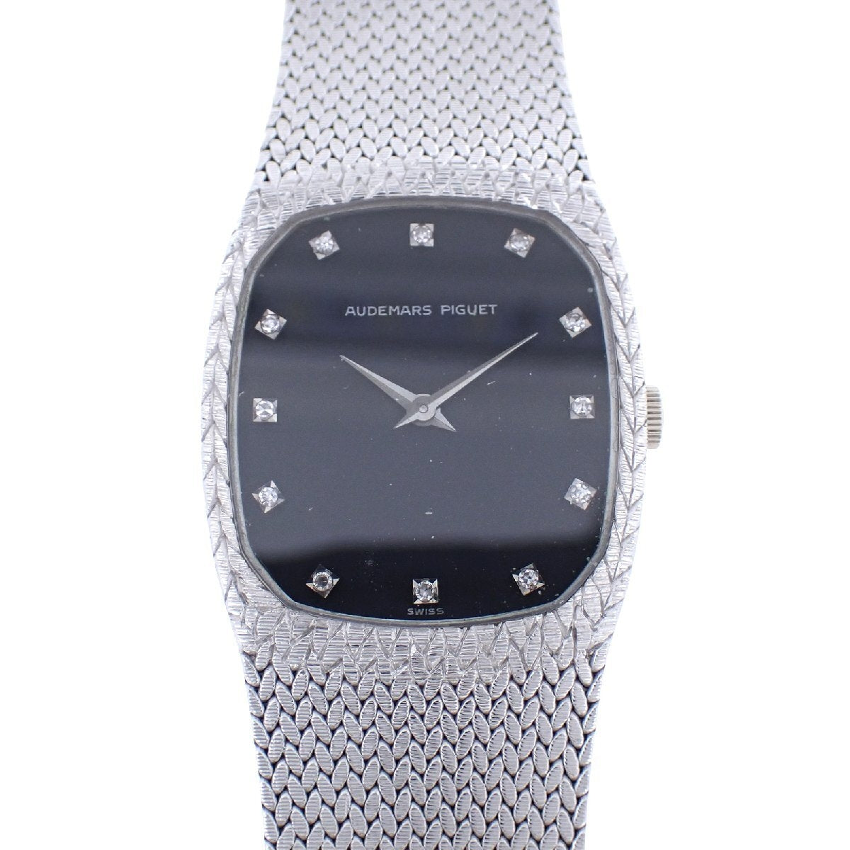 Audemars Piguet Cobra 12-Diamond Black Dial · 18K White Gold · Cal. 2090 Manual Wind · Integrated Bracelet Vintage Watch