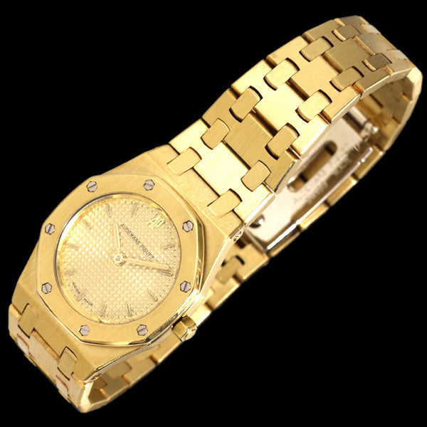 Audemars Piguet Royal Oak 18K Yellow Gold Petite Tapisserie Quartz Watch Ref. 66339BA.00.0722BA