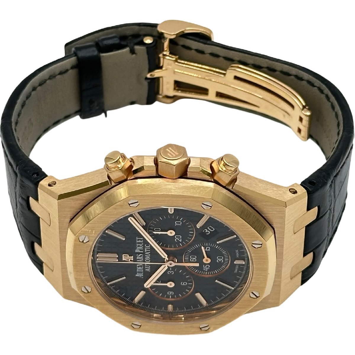 Audemars Piguet Royal Oak Chronograph 41mm 18K Pink Gold Black Dial Ref. 26320OR.OO.D002CR.01