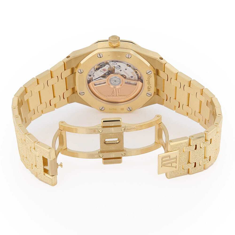 Audemars Piguet Royal Oak Frosted Gold Ref. 77450BA.GG.1361BA.01 · 18K Yellow Gold · Crystal Sand Dial · 34mm Automatic · 168g Full Set