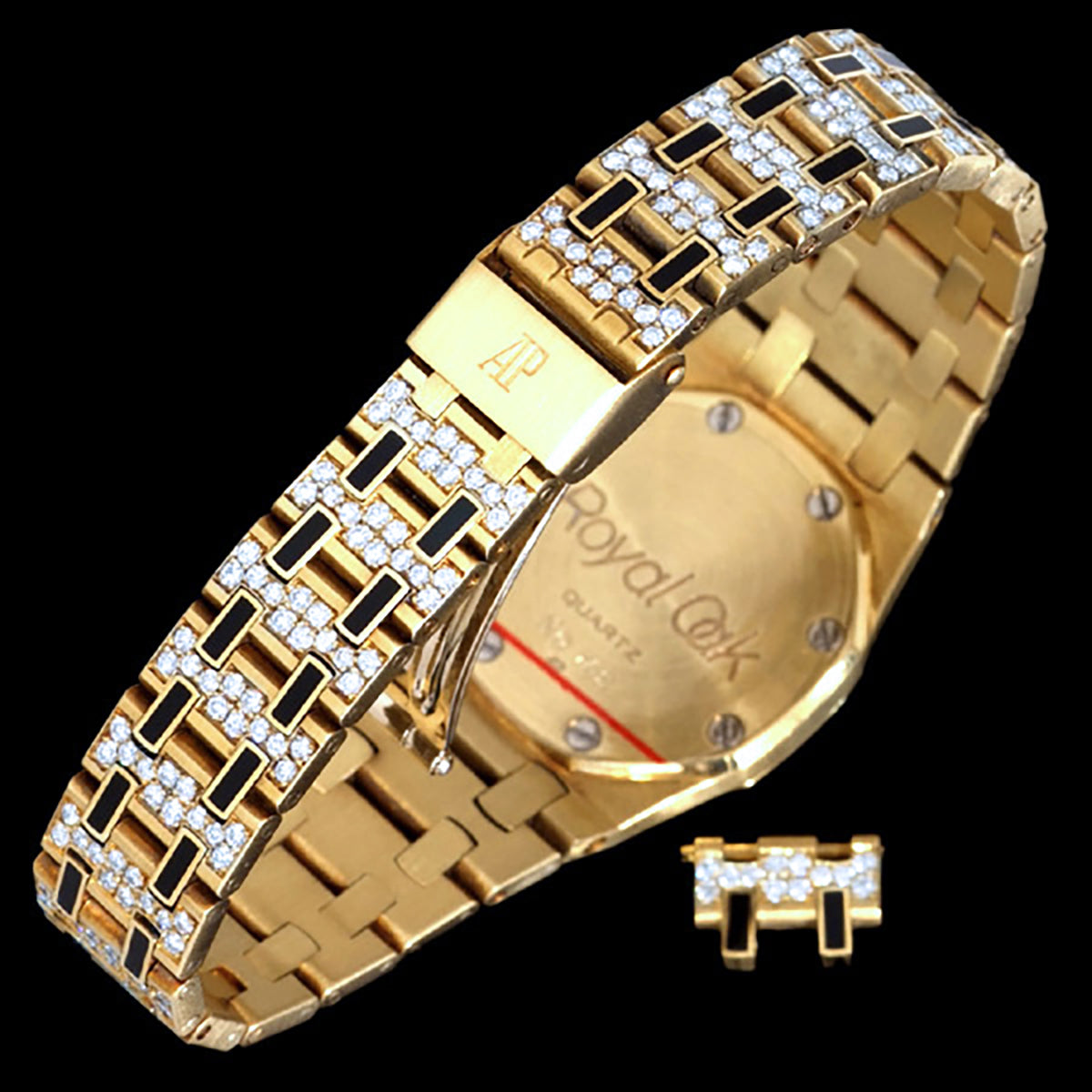 Audemars Piguet Royal Oak Ref. 66240BA 18K Yellow Gold Diamond Black Accent Quartz 26mm