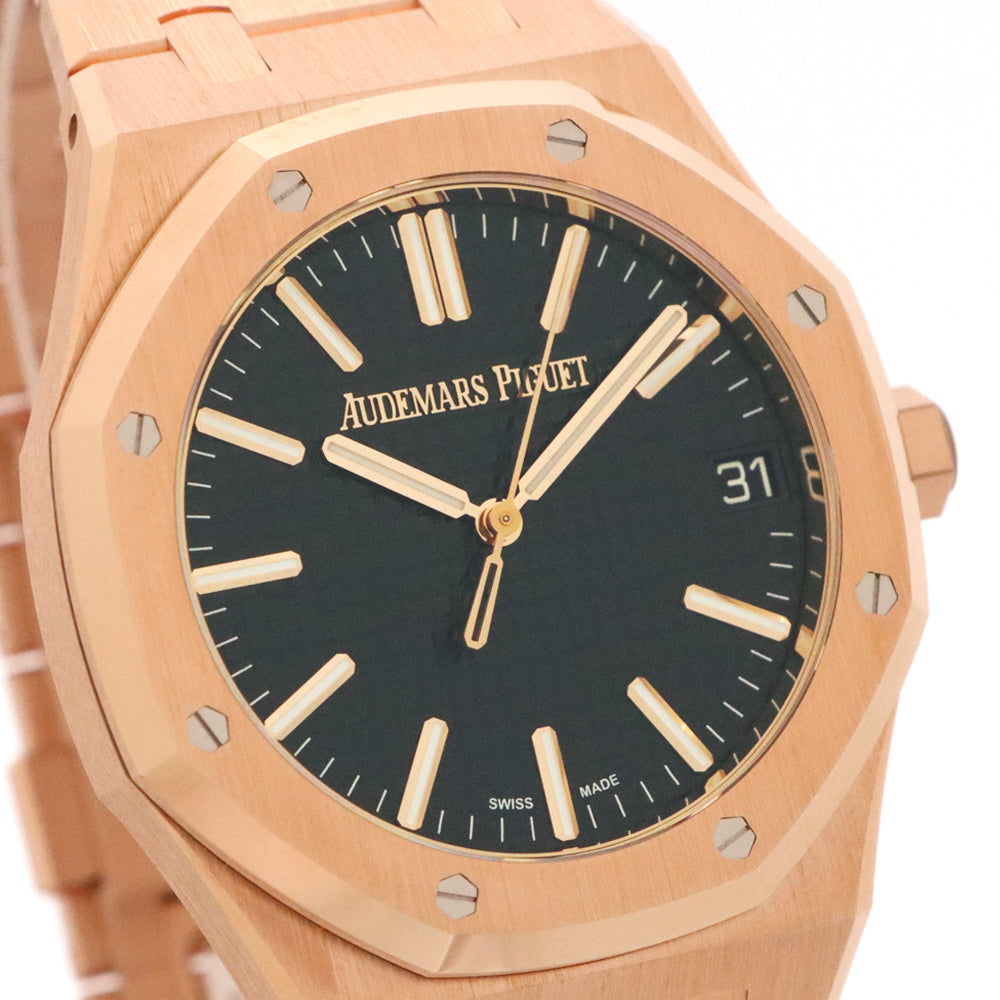Audemars Piguet Royal Oak Selfwinding Ref. 15510OR.OO.1320OR.04 · 18K Pink Gold · Black Grande Tapisserie Dial · 41mm · Calibre 4302 · Full Gold Bracelet