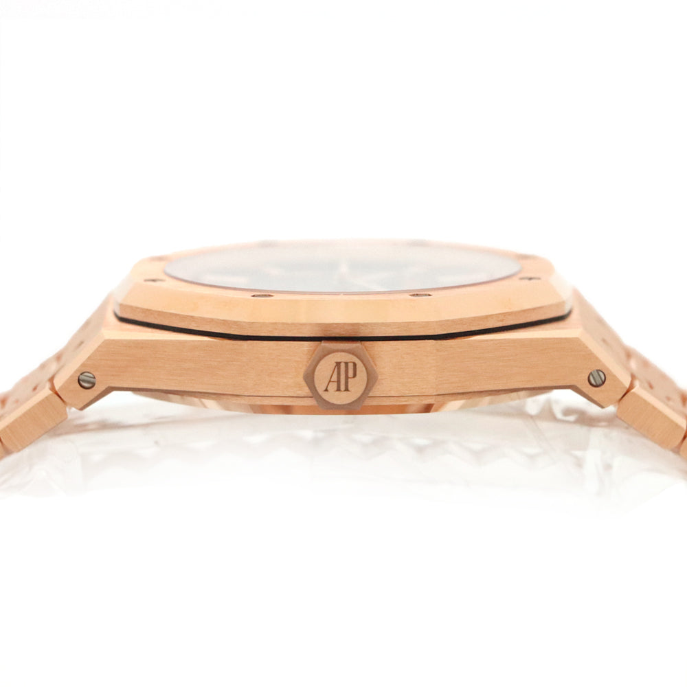 Audemars Piguet Royal Oak Selfwinding Ref. 15510OR.OO.1320OR.04 · 18K Pink Gold · Black Grande Tapisserie Dial · 41mm · Calibre 4302 · Full Gold Bracelet