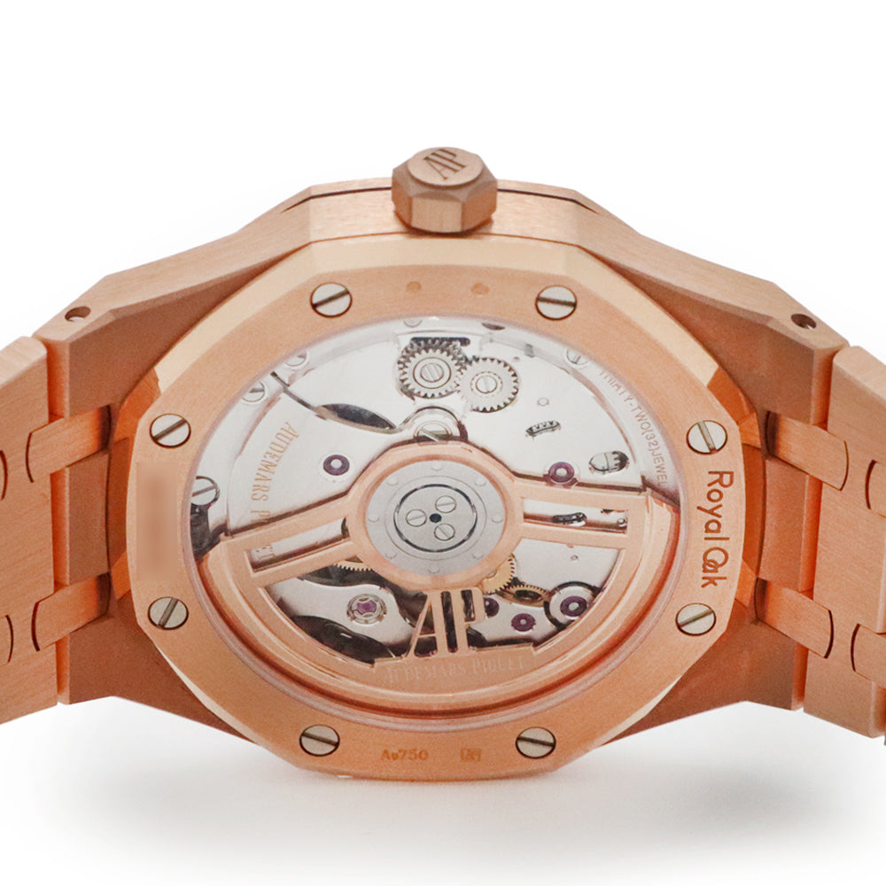 Audemars Piguet Royal Oak Selfwinding Ref. 15510OR.OO.1320OR.04 · 18K Pink Gold · Black Grande Tapisserie Dial · 41mm · Calibre 4302 · Full Gold Bracelet