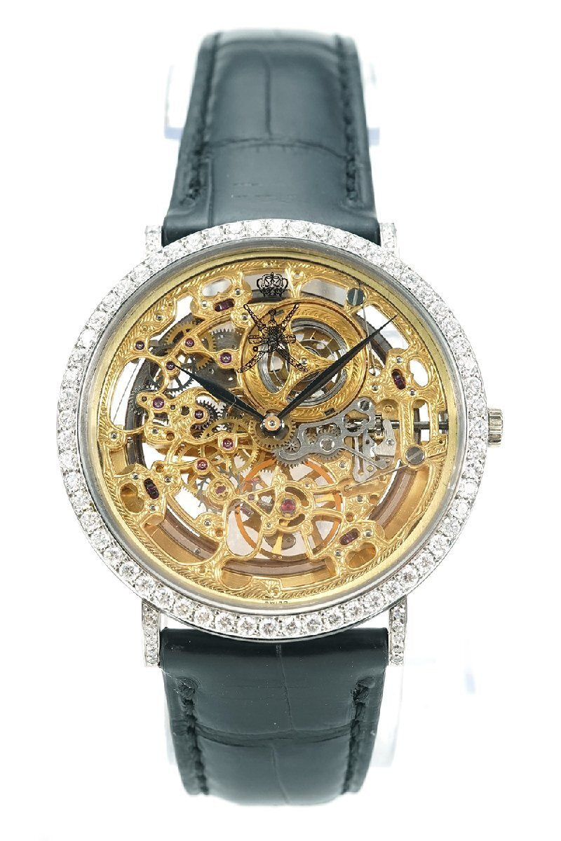 Audemars Piguet Skeleton 18K White Gold Diamond Bezel Sultan of Oman Khanjar Vintage Watch
