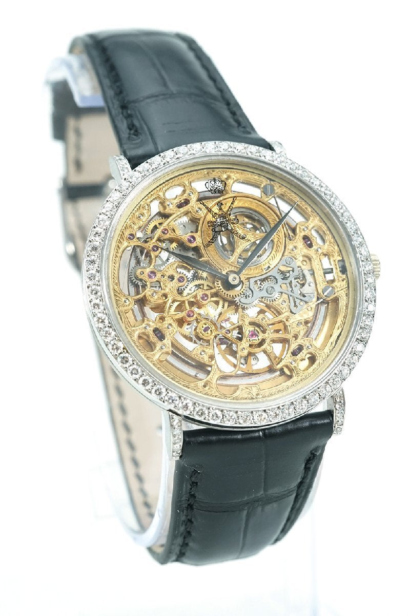 Audemars Piguet Skeleton 18K White Gold Diamond Bezel Sultan of Oman Khanjar Vintage Watch
