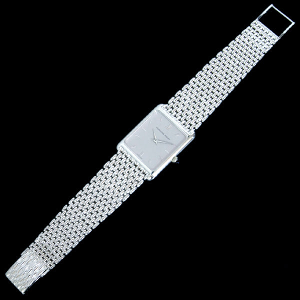 Audemars Piguet Vintage Rectangular 18K White Gold Integrated Bracelet Manual-Wind Watch 25mm