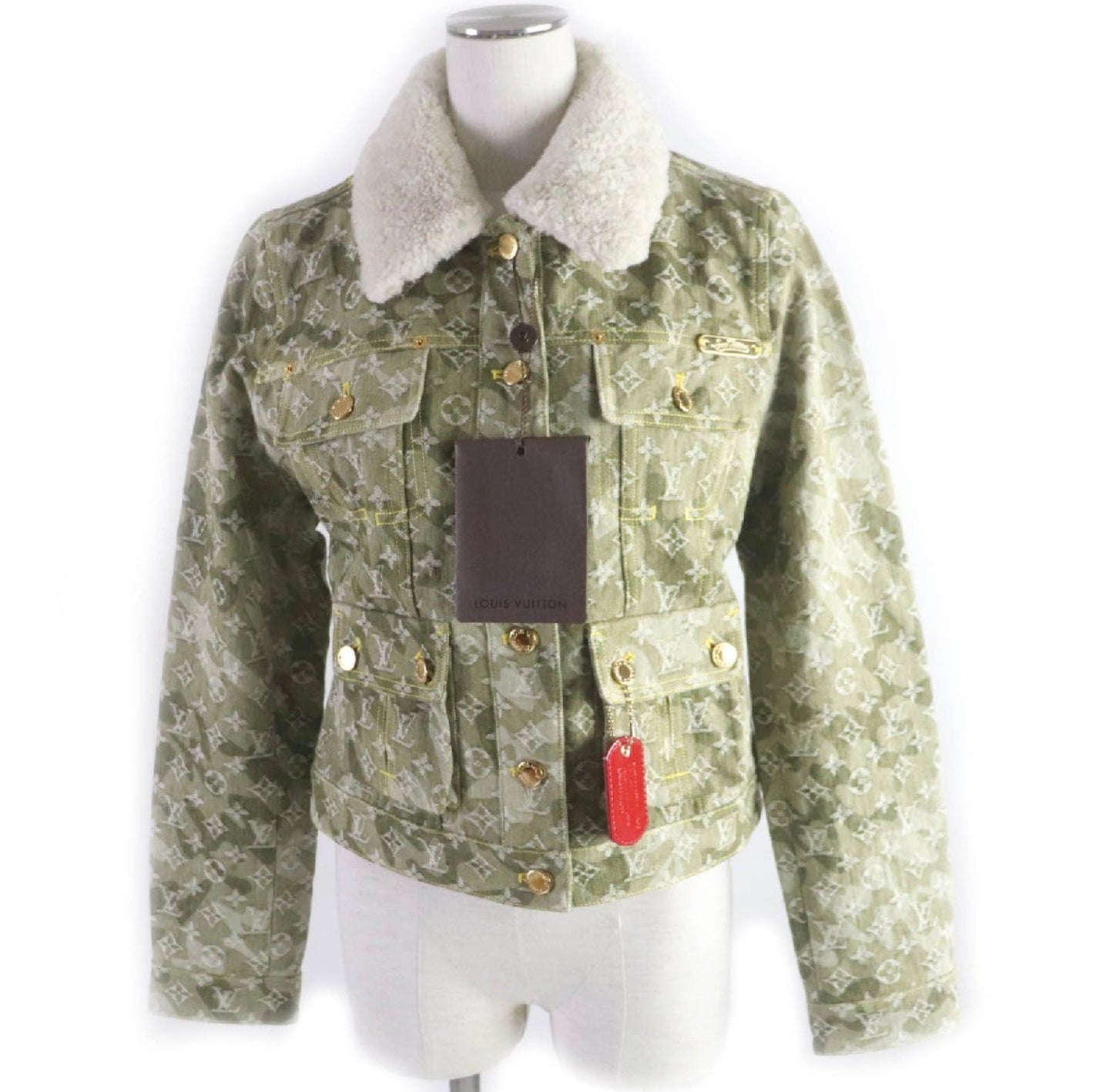 Louis Vuitton × Takashi Murakami 08AW Monogramouflage Shearling Collar Jacket Size 40 | Limited Edition LV Camo Denim Collector Piece