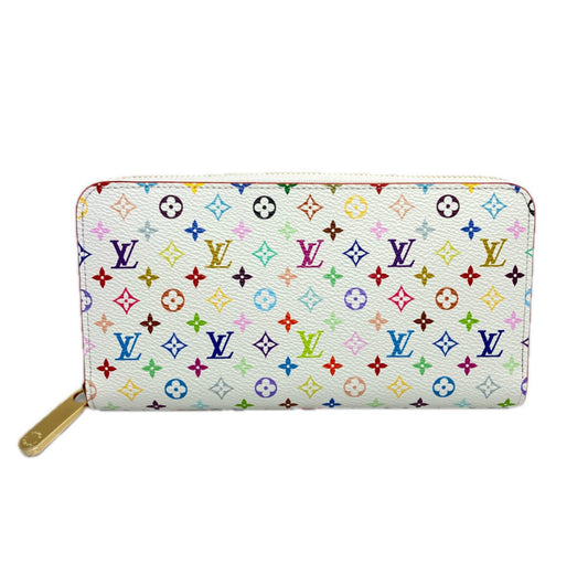 Louis Vuitton × Takashi Murakami Multicolor Zippy Wallet White M13922 Japan Limited | LV × TM Collaboration Collectible Long Wallet