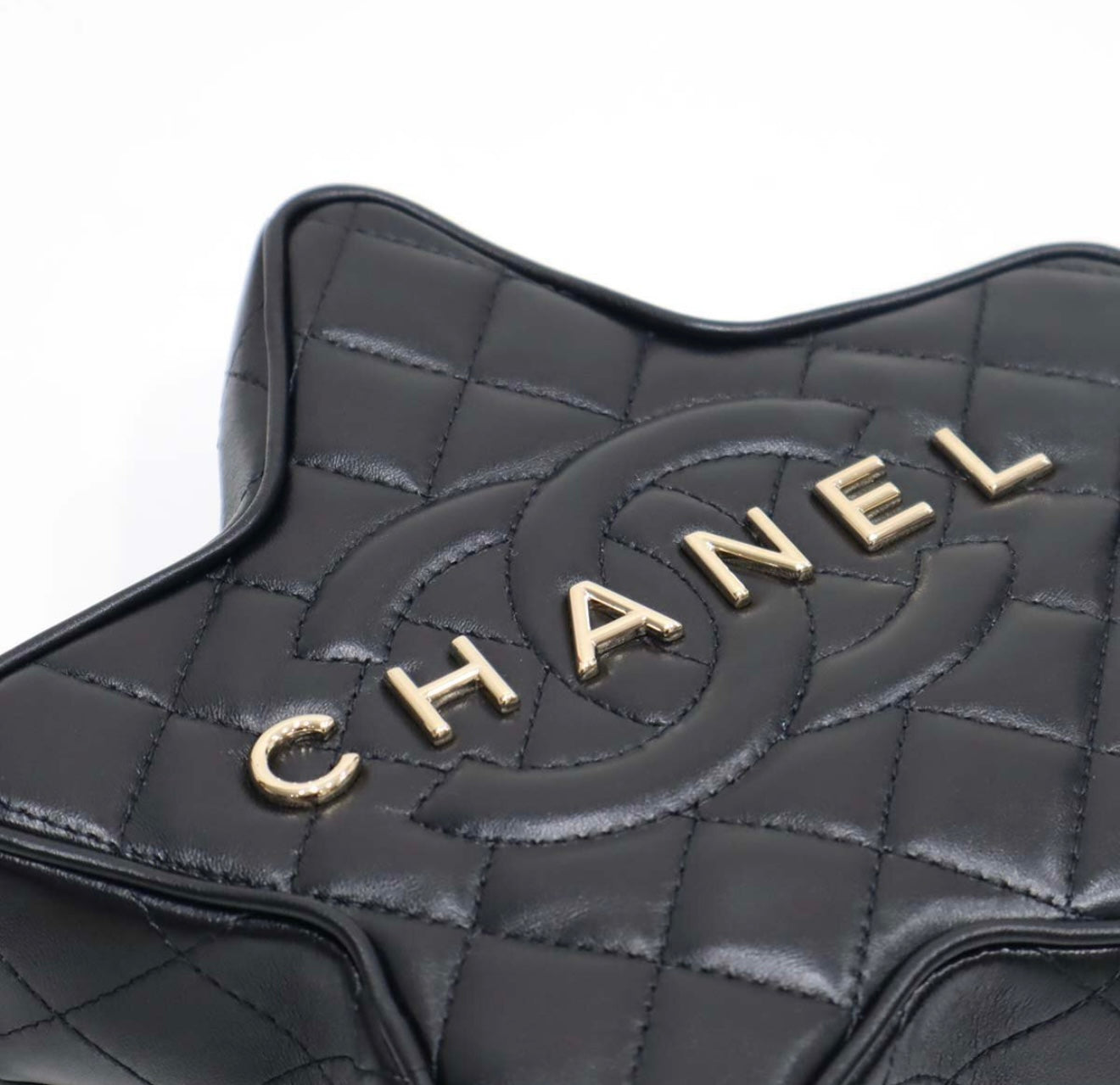 CHANEL AS4579 Star Bag 23K Black Lambskin Chain Shoulder Bag – Unused S-Rank | Rare Novelty Iconic Shape with Gold CHANEL Logo