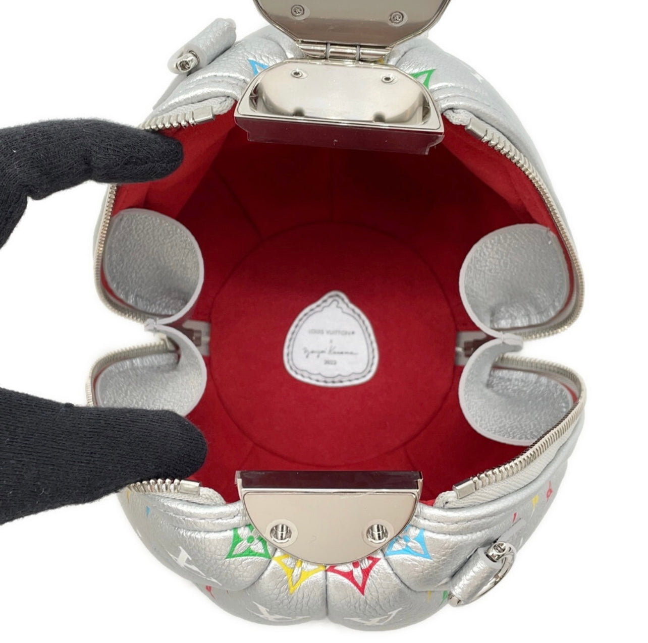 Louis Vuitton × Yayoi Kusama Pumpkin Bag Silver Multicolor M21761 | Rare LV × YK Collector Shoulder Bag Unused Condition