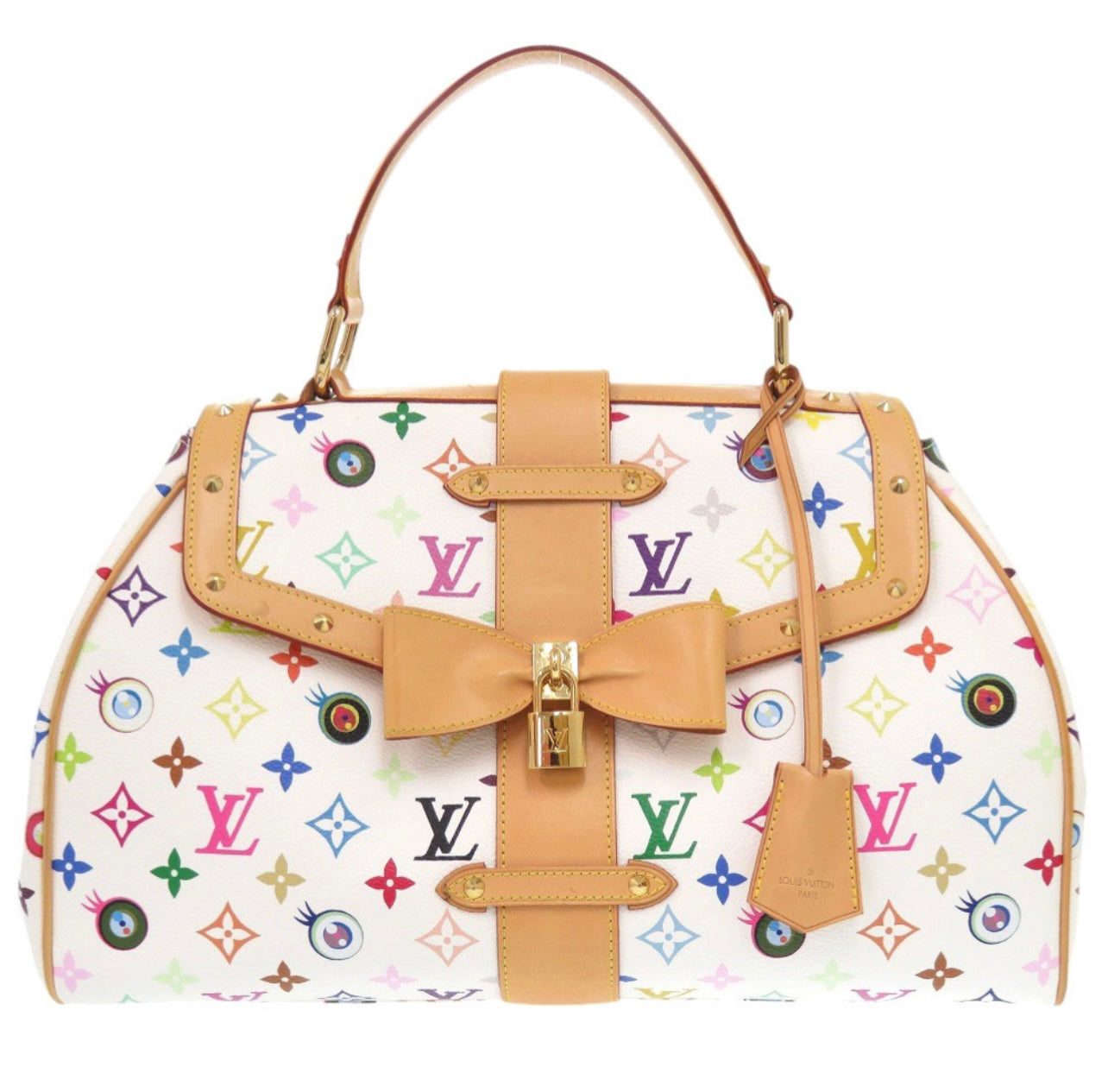 Louis Vuitton × Takashi Murakami Sac Retro GM Eye Love You Multicolor Blanc M92053 (2003) Rare Collector Handbag