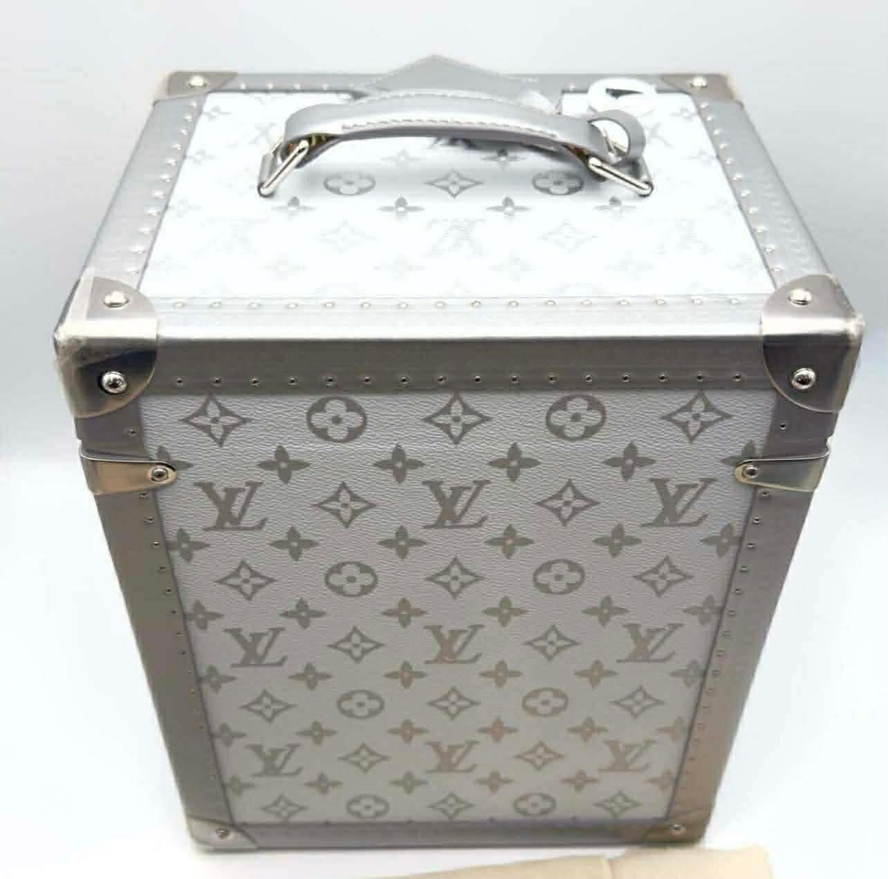 Louis Vuitton VIA Treasure Trunk Silver Monogram Eclipse Taiga Rare Digital Collectible LV Box Unused Mint Japan Verified