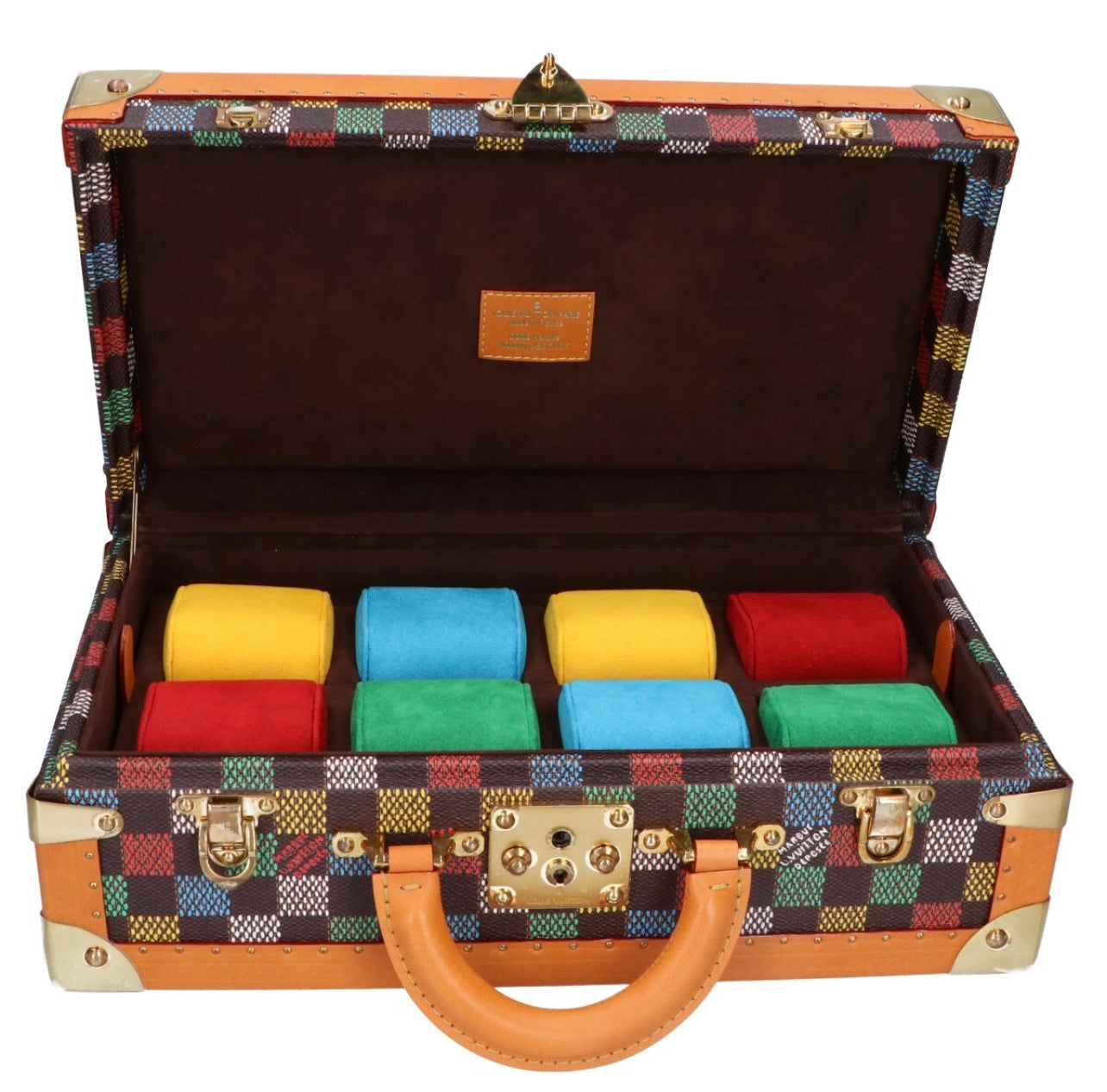 Louis Vuitton 25SS Coffret 8 Montre Watch Trunk N00125 – LV Birds × Multicolor Damier Canvas, S-Rank Luxury Collector Case