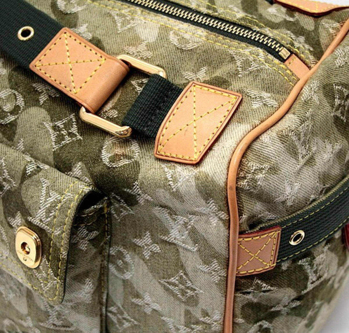 Louis Vuitton × Takashi Murakami Monogramouflage Mini Boston Bag 2008 Marc Jacobs M95771 | Limited Edition LV Camo Speedy Style Handbag