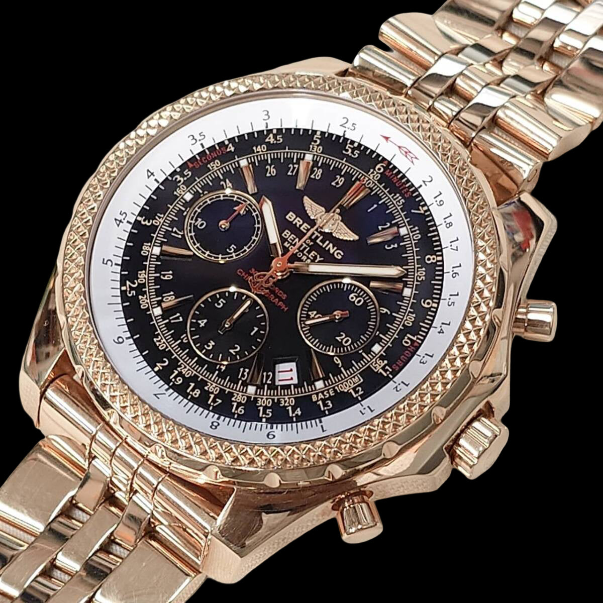 Breitling for Bentley K25362 · Solid 18K Yellow Gold 310g · 48mm Luxury Chronograph · Full Set Box & Papers · Super Heavy Gold Watch