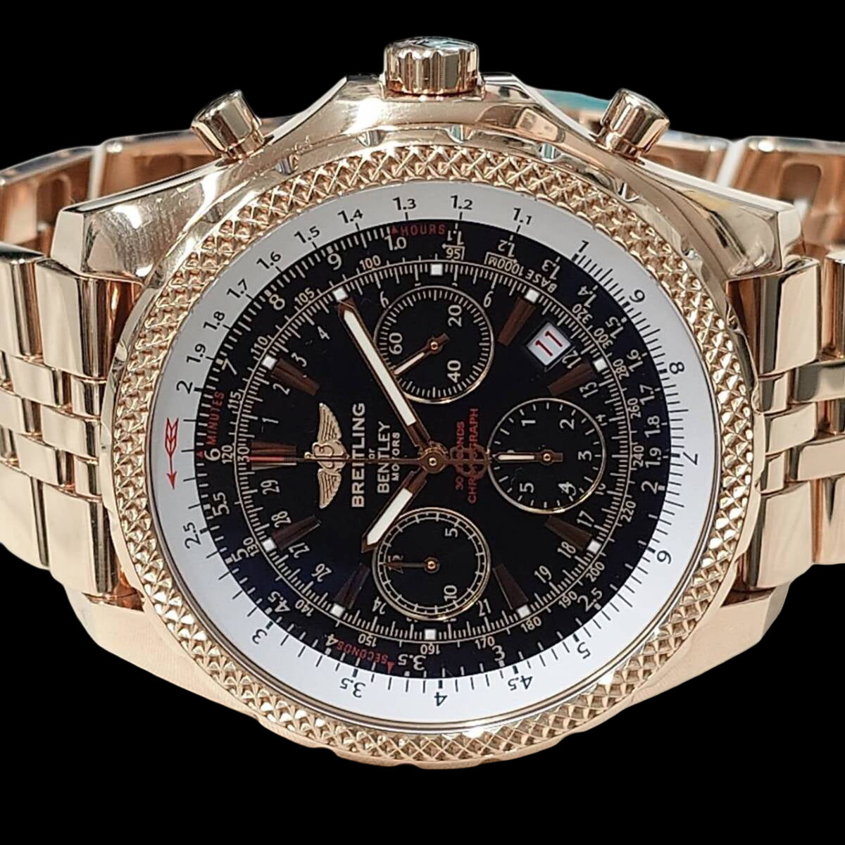 Breitling for Bentley K25362 · Solid 18K Yellow Gold 310g · 48mm Luxury Chronograph · Full Set Box & Papers · Super Heavy Gold Watch