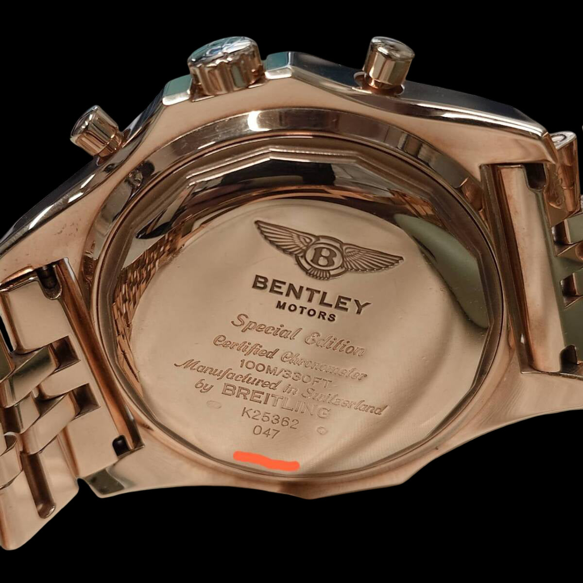 Breitling for Bentley K25362 · Solid 18K Yellow Gold 310g · 48mm Luxury Chronograph · Full Set Box & Papers · Super Heavy Gold Watch