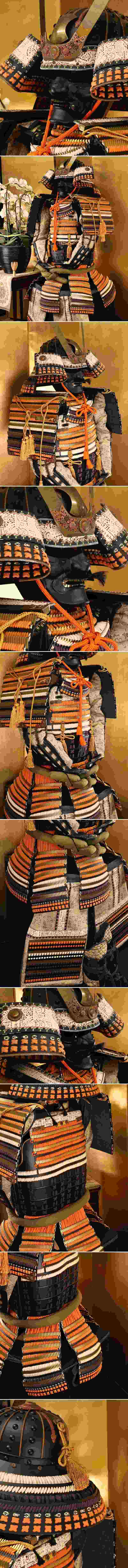 Full-Scale Samurai Armor Display (Kabuto & Gusoku Set) — Modern Japanese Armor with Silk Lacing, Helmet Stand Included