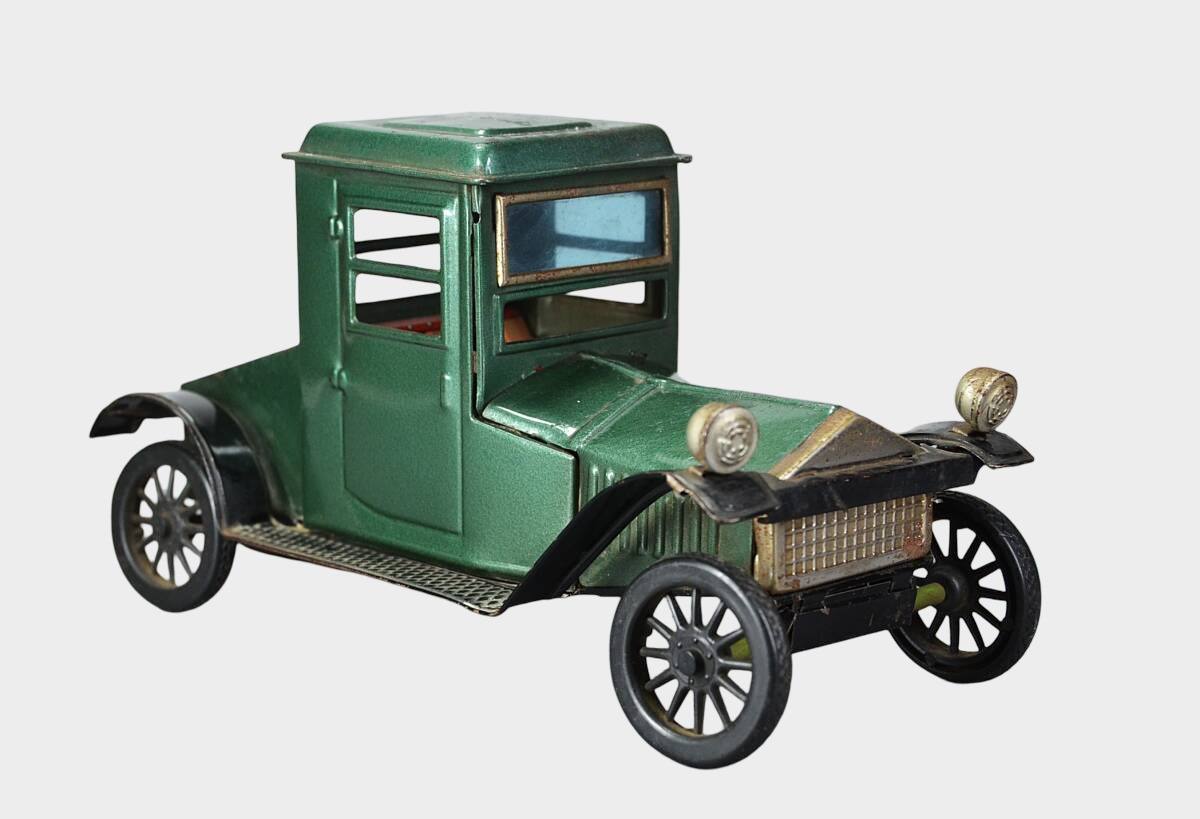 Bandaiya Packard 1918 Tin Toy Car — 1950s Japanese Tinplate Automobile, Early Bandai Artifact