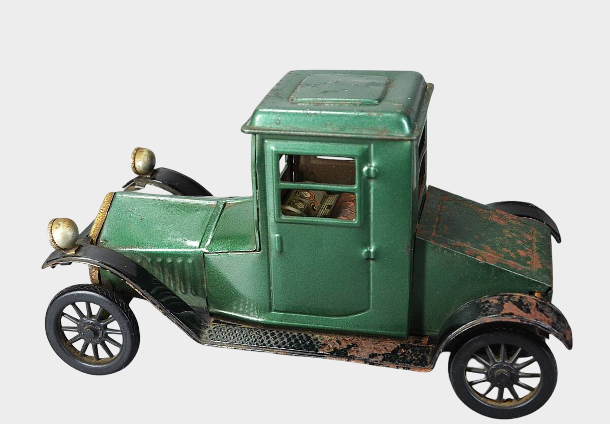 Bandaiya Packard 1918 Tin Toy Car — 1950s Japanese Tinplate Automobile, Early Bandai Artifact