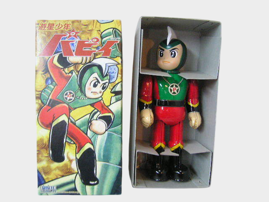 Billiken Shokai Yūsei Shōnen Space Boy Papii Tin Wind-Up Figure — Japanese Showa Retro Mechanical Toy with Box