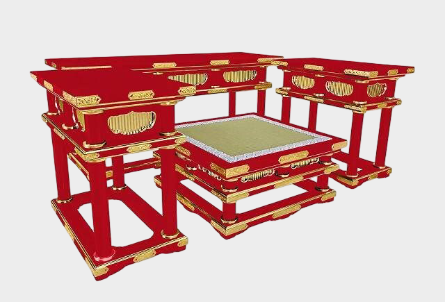 Black Lacquer Temple Altar Furniture Set — Gold‑Fitted “Maruhashira” 3.5‑Shaku Format (4‑Piece) | Made‑to‑Order 60–75 Days