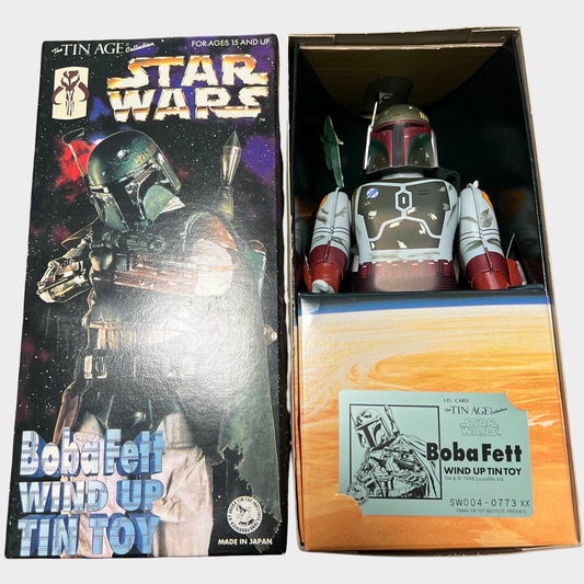 Boba Fett Tinplate Wind-Up Figure  Star Wars Tin Age Japan Limited Osaka Tin Toy Museum