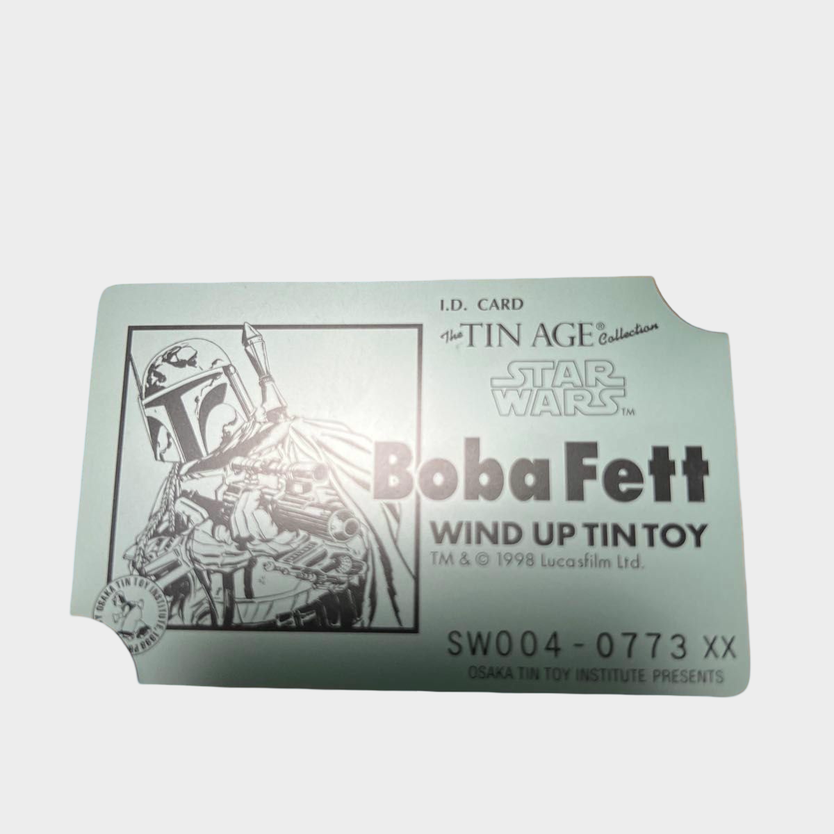 Boba Fett Tinplate Wind-Up Figure  Star Wars Tin Age Japan Limited Osaka Tin Toy Museum