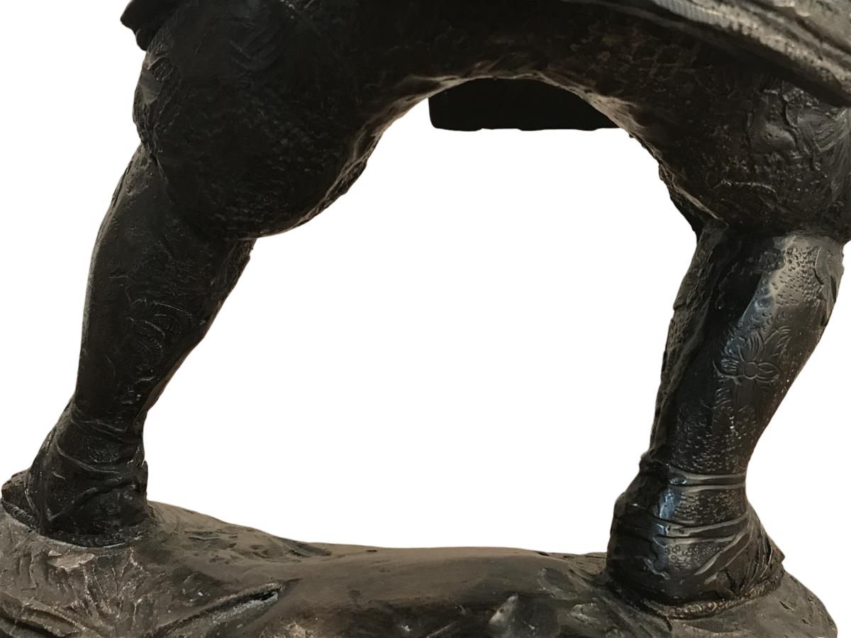 Uesugi Kenshin Samurai Warrior Bronze Sculpture | Dynamic Sengoku Warlord Figure | Heavy Metal Statue, 52 cm (15.6 kg)