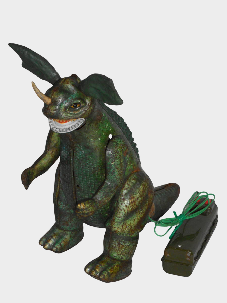 Bullmark Baragon Electric Walking Tin Kaiju | Showa-Era Ultraman Monster with Controller