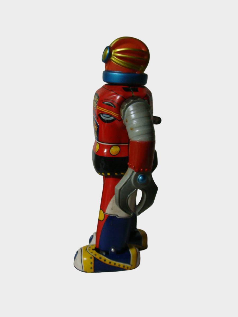 Bullmark Blazer Rock Bat Tin Wind-Up Robot — Showa Japanese Boxed Deadstock