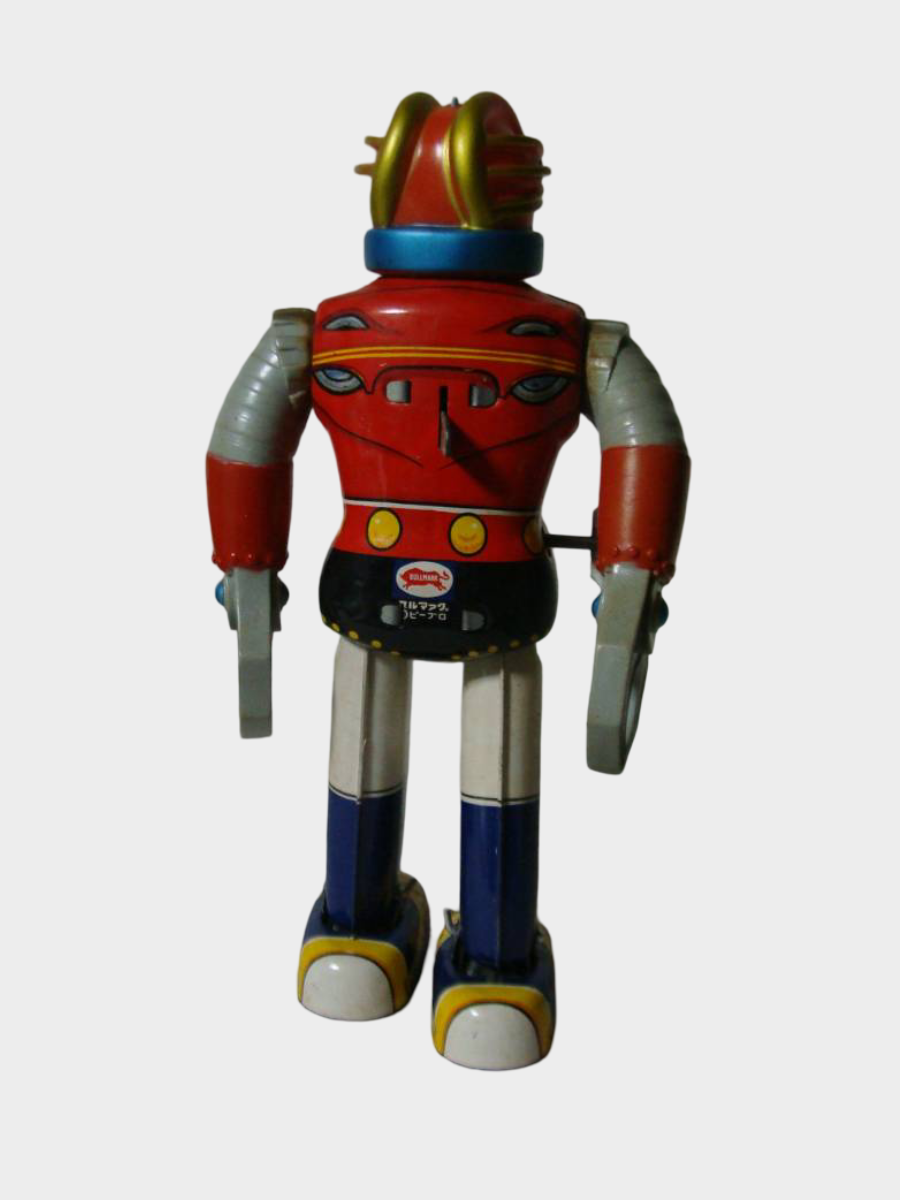 Bullmark Blazer Rock Bat Tin Wind-Up Robot — Showa Japanese Boxed Deadstock