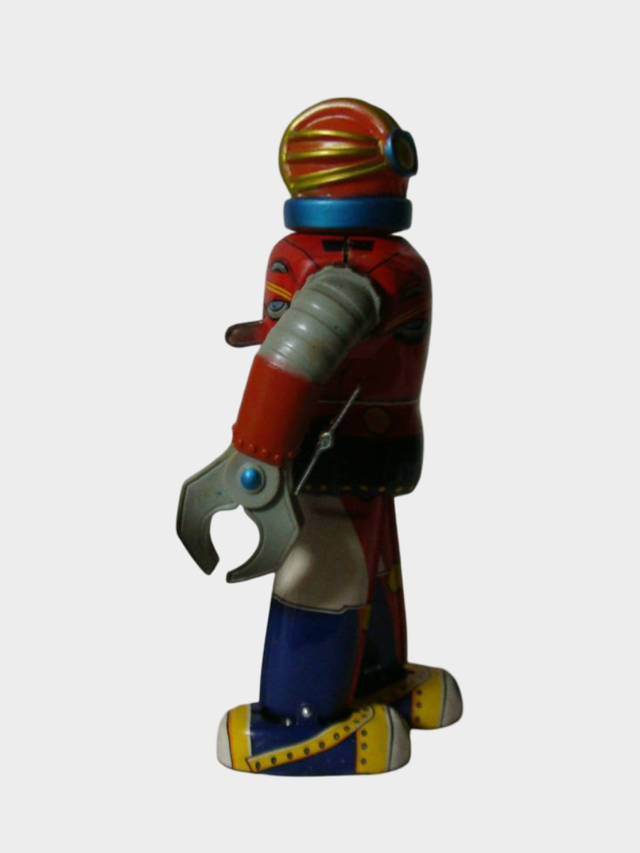 Bullmark Blazer Rock Bat Tin Wind-Up Robot — Showa Japanese Boxed Deadstock