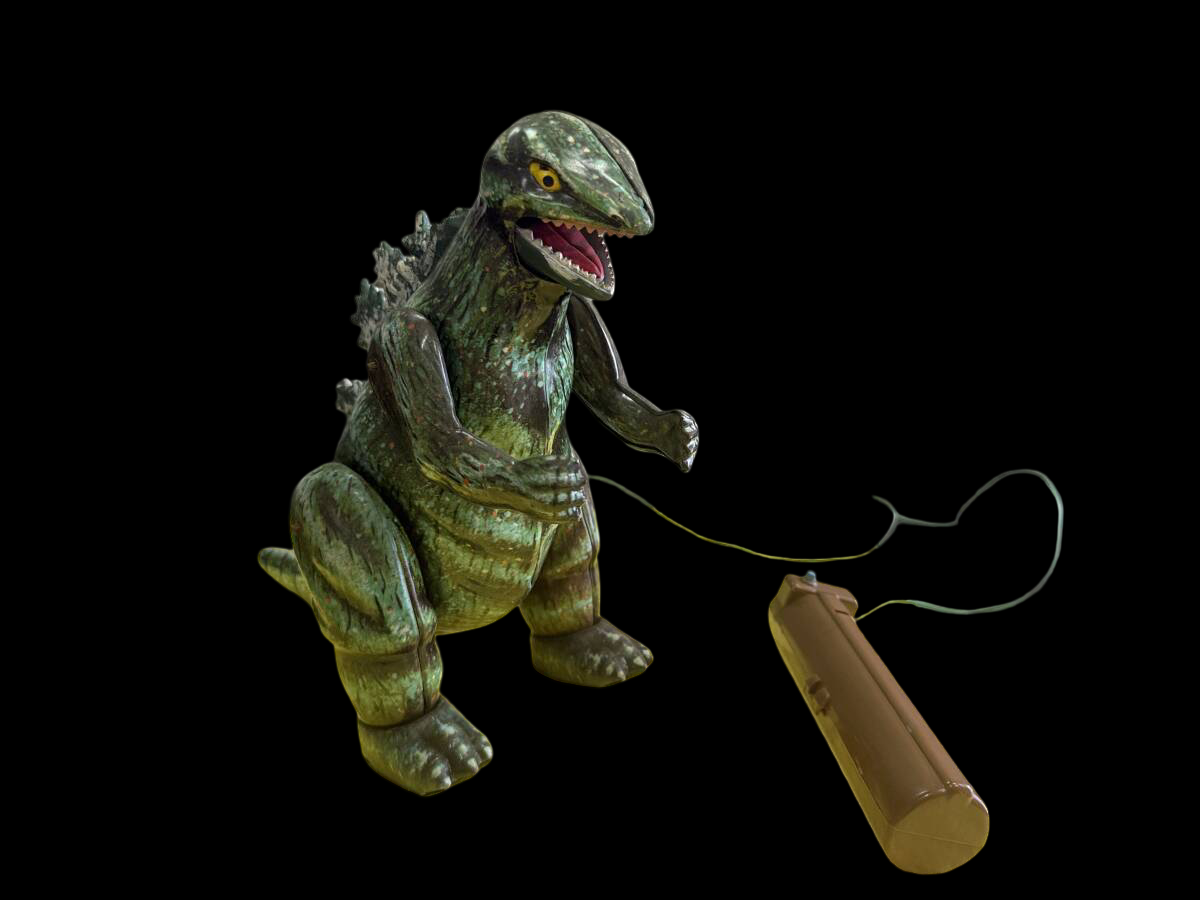 Bullmark Walking Godzilla Battery-Operated Tin Toy | 1970s Showa Era Japanese Kaiju Mechanical