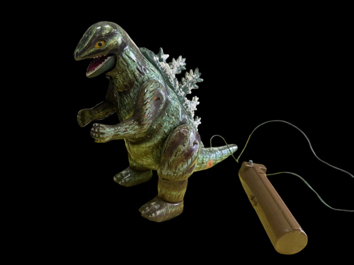 Bullmark Walking Godzilla Battery-Operated Tin Toy | 1970s Showa Era Japanese Kaiju Mechanical