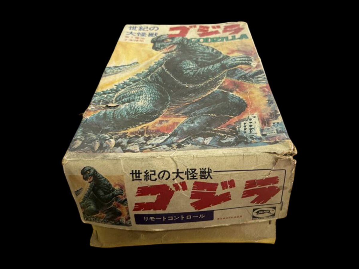 Bullmark Walking Godzilla Battery-Operated Tin Toy | 1970s Showa Era Japanese Kaiju Mechanical