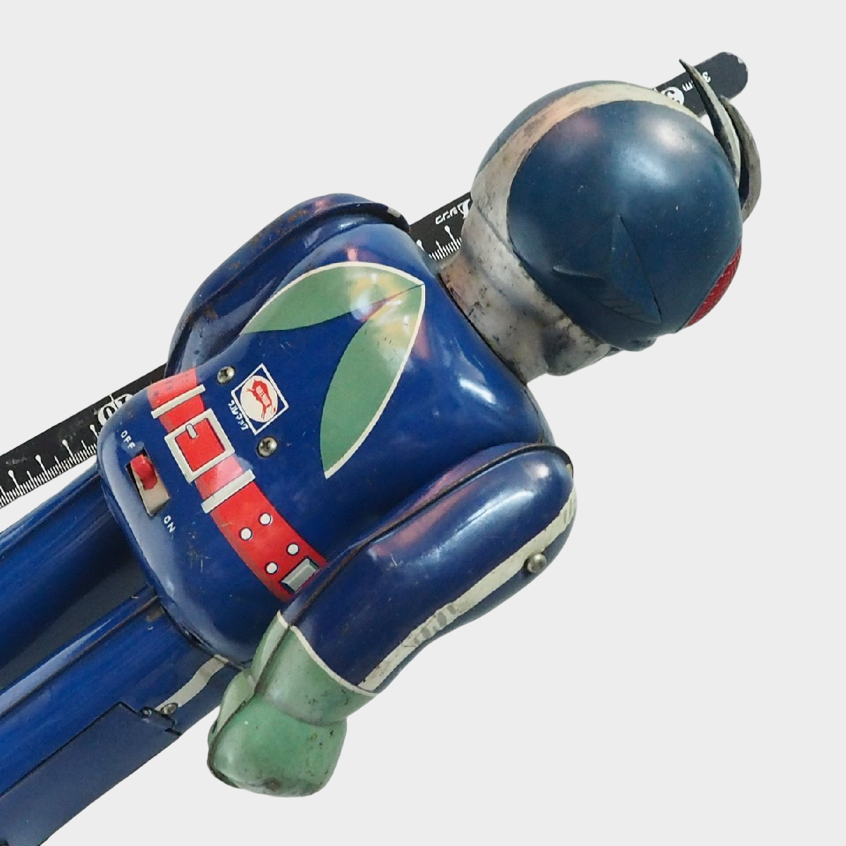 Vintage Japanese Bullmark Kamen Rider No.2 Tin Robot Vintage Japanese Tokusatsu Hero Icon Figure