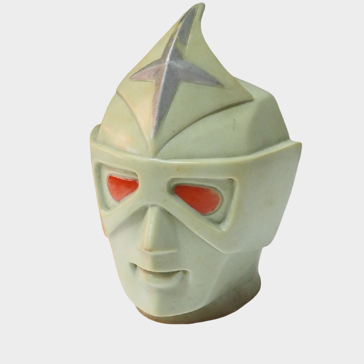 Vintage Bullmark Mirrorman Tin Robot with Mask Early 1970s Tokusatsu Icon