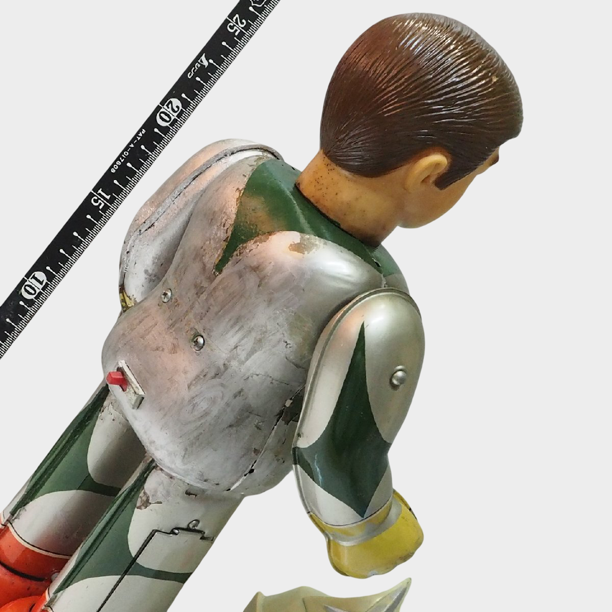 Bullmark Mirrorman Tin Robot with Mask | Rare Showa Japanese Hero Toy Vintage