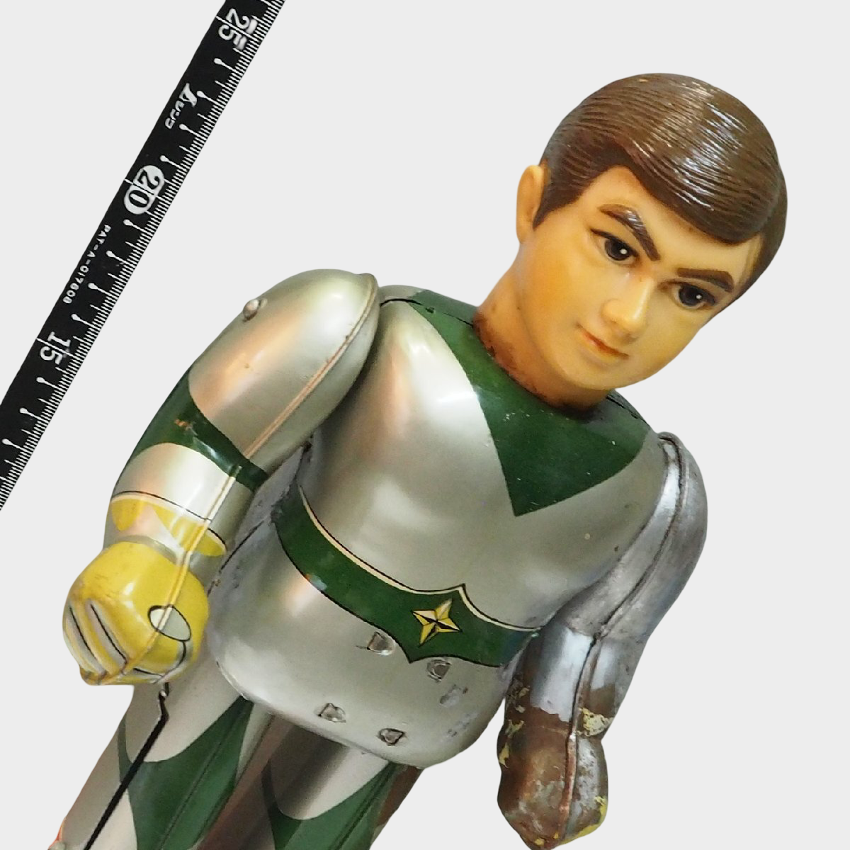 Bullmark Mirrorman Tin Robot with Mask | Rare Showa Japanese Hero Toy Vintage