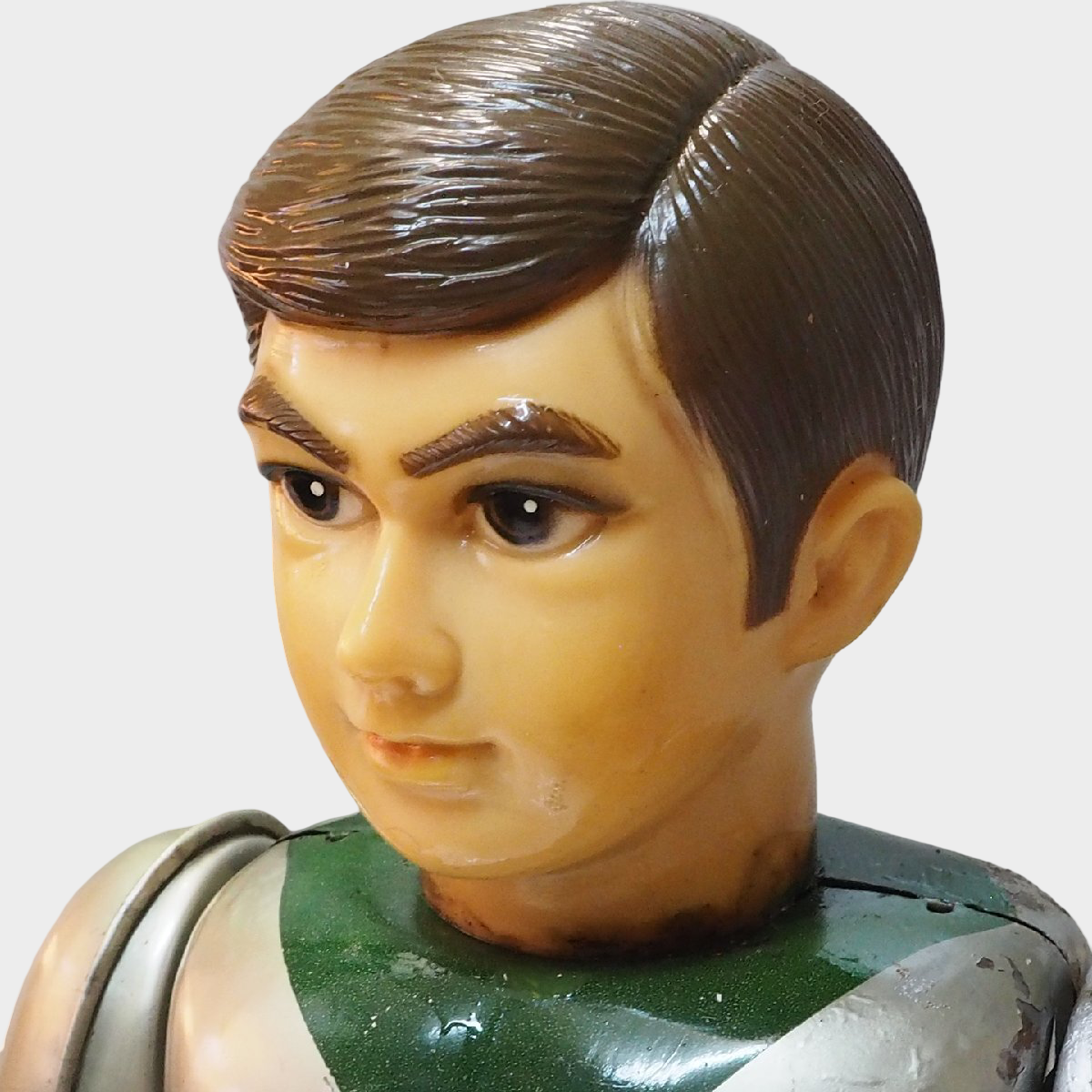 Bullmark Mirrorman Tin Robot with Mask | Rare Showa Japanese Hero Toy Vintage