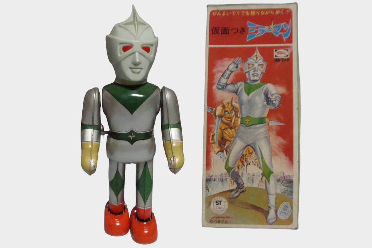 Bullmark Mirrorman Tin Toy Deadstock Boxed Japanese Vintage Tokusatsu Wind-Up Figure