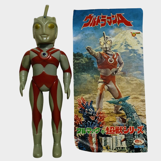Bullmark Ultraman Ace Sofubi Figure — Showa-Era Japanese Soft Vinyl with Original Backing Card