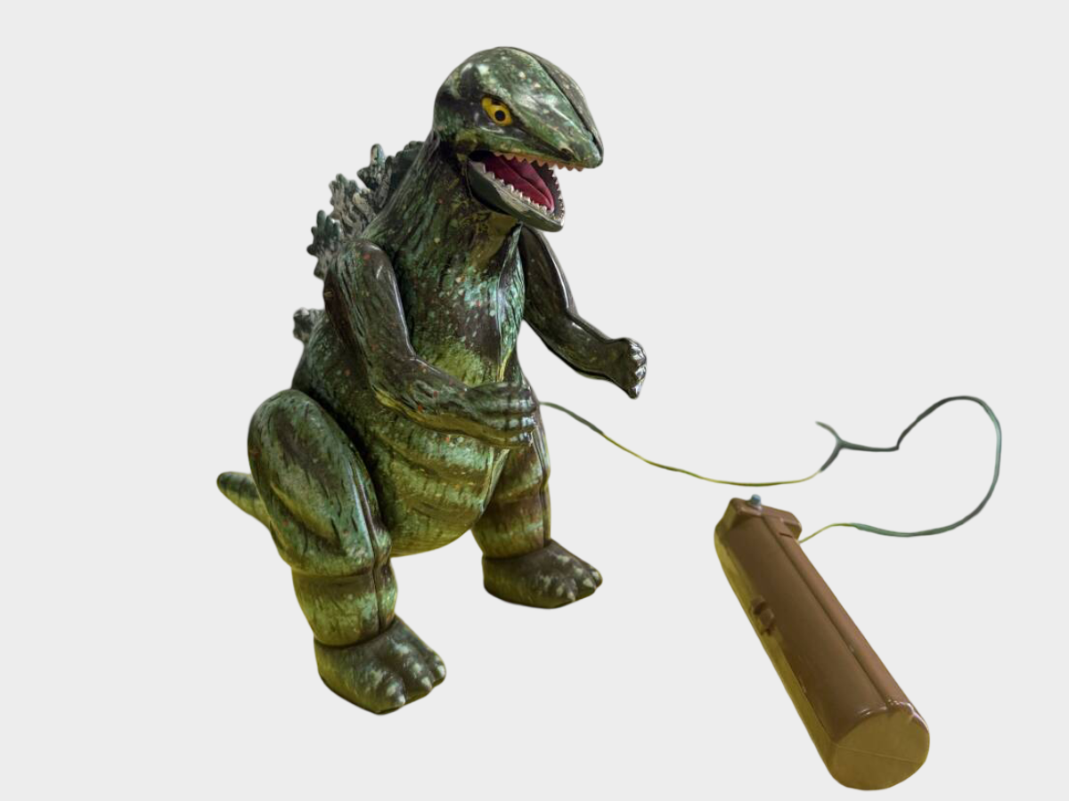 Bullmark Walking Godzilla Battery-Operated Tin Toy | 1970s Showa Era Japanese Kaiju Mechanical