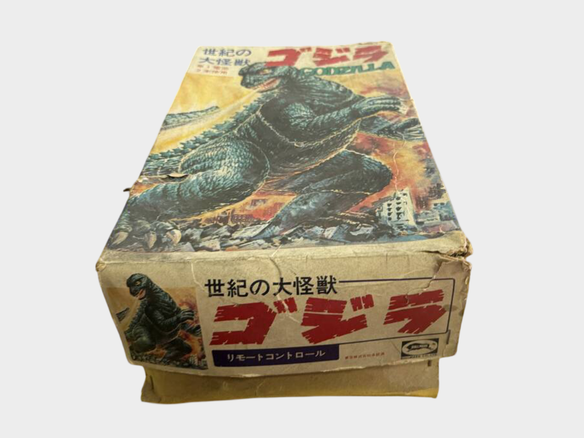 Bullmark Walking Godzilla Battery-Operated Tin Toy | 1970s Showa Era Japanese Kaiju Mechanical