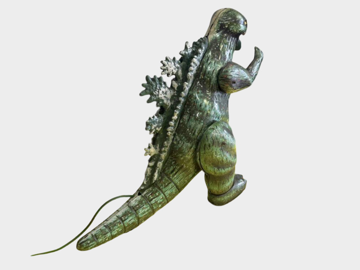 Bullmark Walking Godzilla Battery-Operated Tin Toy | 1970s Showa Era Japanese Kaiju Mechanical