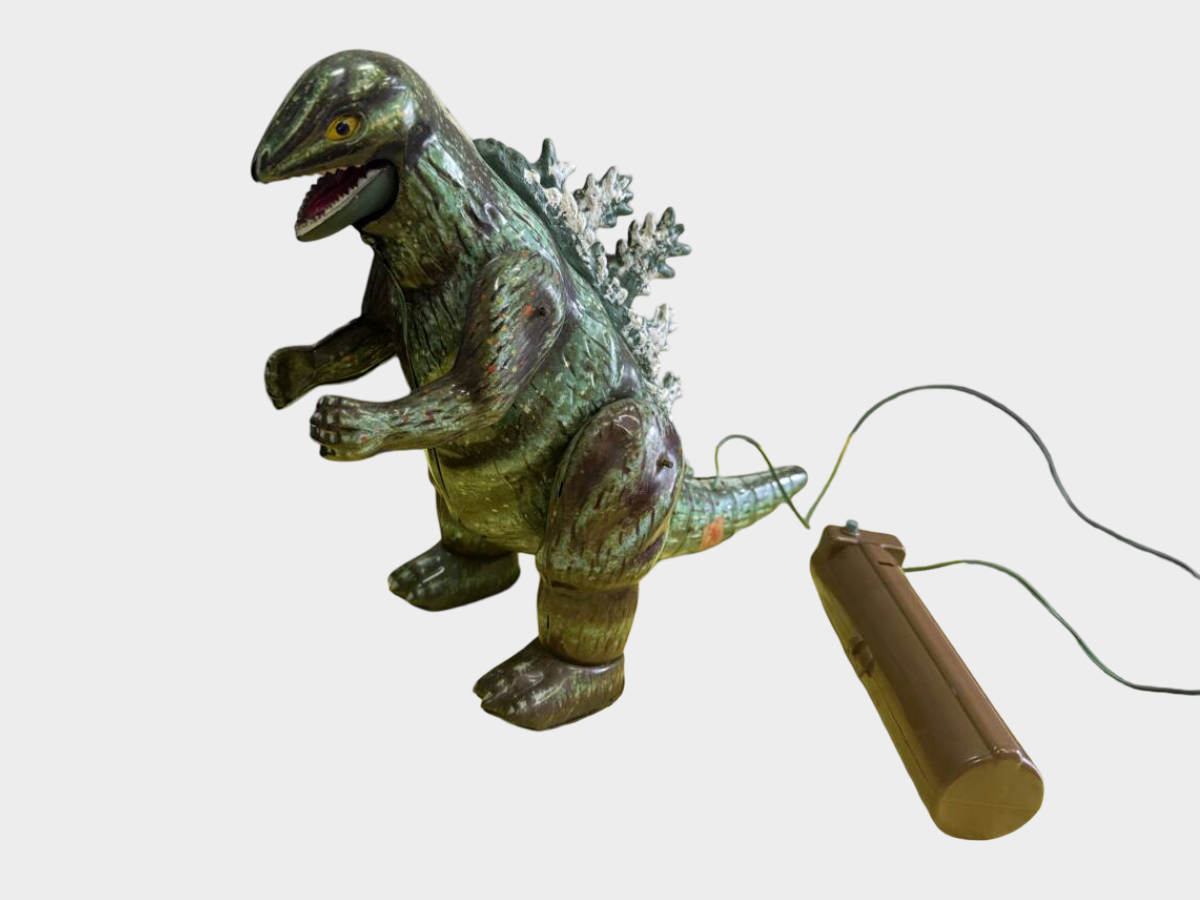 Bullmark Walking Godzilla Battery-Operated Tin Toy | 1970s Showa Era Japanese Kaiju Mechanical